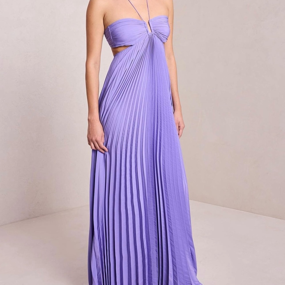 ALC Moira Pleated Maxi Halter Dress